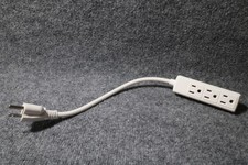 1ft Compact Power Strip Electric Extension Cord Cable Short 3 outlet 3 prong