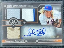 2017 Topps Museum Collection #TRA-NS Noah Syndergaard Triple Relic Auto #/199