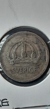 SILVER - Dime-Sized - 1944 Sweden 25 Ore - World Silver Coin