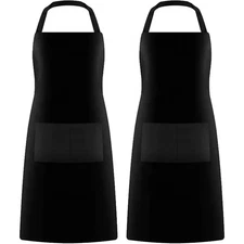 2 Pack Chef Apron with Pockets – Grilling Aprons for Men Waterproof Cooking A...