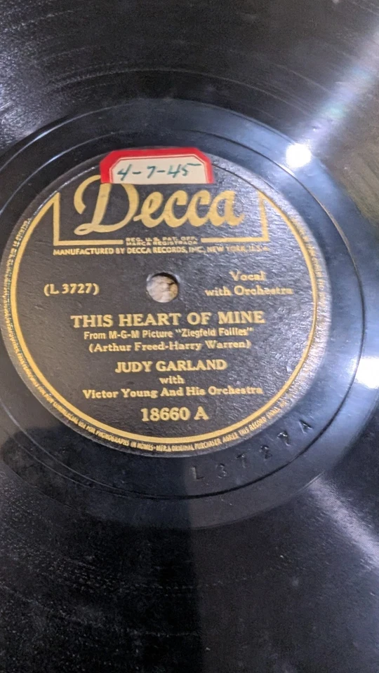 6 Pop Jazz 78 Rpm 10" Kay Starr Patti Page Andrews Sisters Judy Garland Shellac Foto 3 de 4