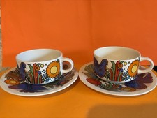 " ACAPULCO "   VILLEROY & BOCH  -  2  KAFFEETASSEN + UNTERTASSEN  -  1 A ZUSTAND