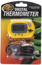 Zoo Med Digital Reptile Terrarium Thermometer with Temperature Probel - 3 Pack