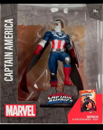 McFarlane Toys Marvel All-New Captain America Issue #1 Posed 1:10 Figur + Szene - Bild 1 von 11