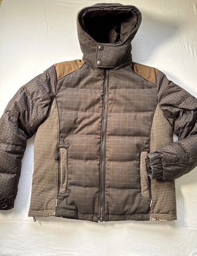VTG ETRO Down Hooded Jacket Brown Men’s Medium READ - Picture 11 of 24