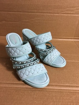 Chanel Quilted Sandal Water Green - Quilted Aqua Green Chanel Sandal