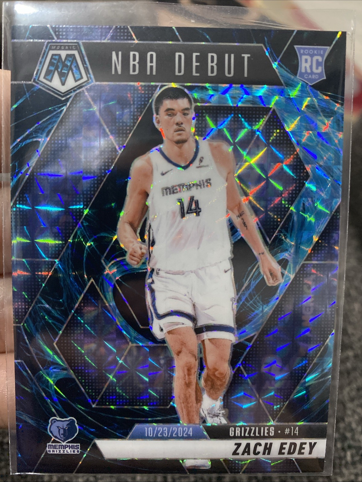 2024-25 Panini Mosaic Zach Edey #251 Genesis NBA Debut Rookie RC Case Hit SSP 🔥