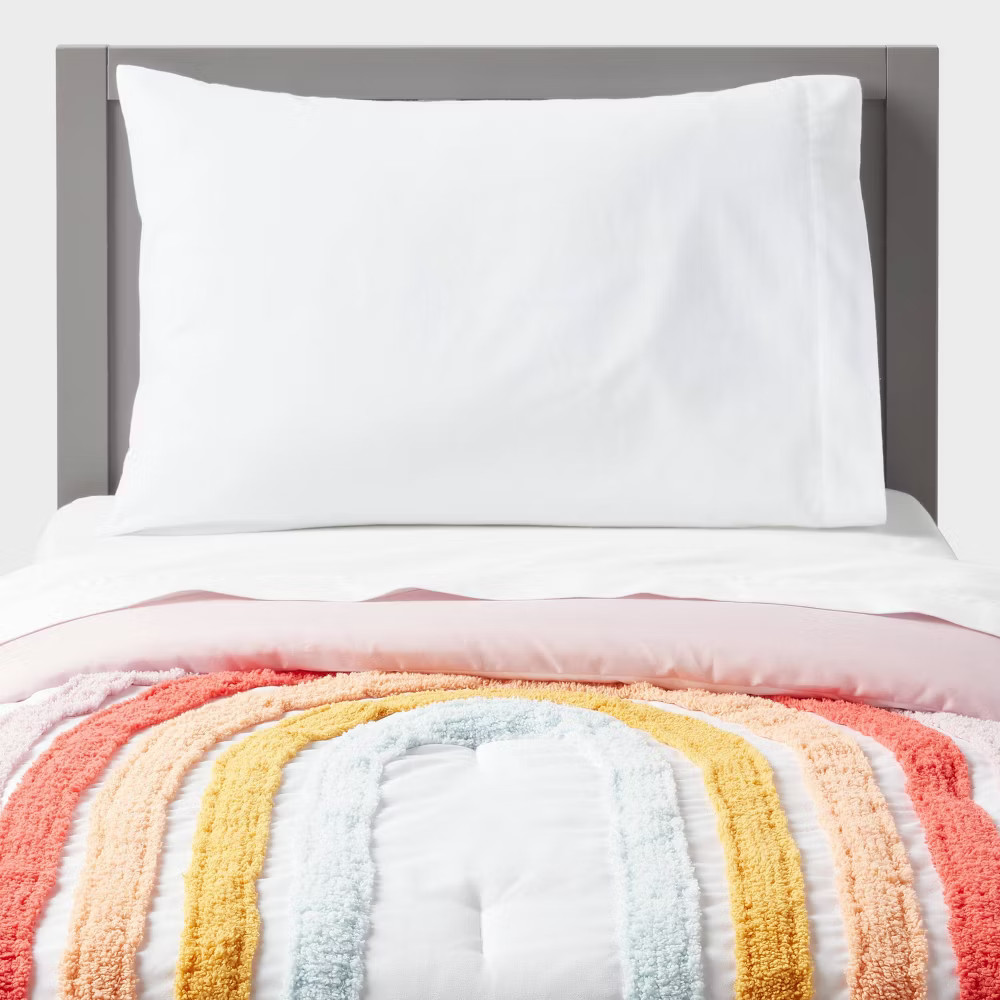 Toddler Rainbow Kids Comforter - Pillowfort Floral Botanical Design Recycled 3690₽