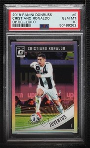 2018-19 Panini Donruss Optic Holo Prizm Cristiano Ronaldo #9 PSA 10 GEM MT