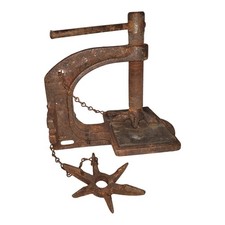 Antiguo 7" J.W. Abrazadera de parche caliente para vulcanización de neumáticos de hierro fundido para altavoz