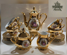 Tirschenreuth Bayern Kaffee-Service 24K Gold – Rokoko Hofpaar – 6 Pers.