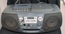 Sony CFD-V17 Boom Box Tape CD Radio Bass Boost Working Read 