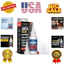 Medium Super Glue Pro Kit 2 oz   Strong, Fast, All-Purpose CA Glue Cyanoacryl...