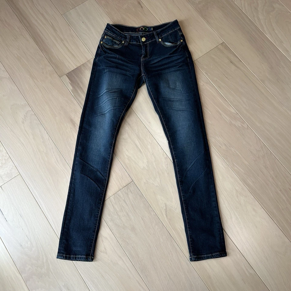 Coogi Rainbow Embroidered Denim Blue Jean Women’s 7/8 - Image 3 of 4