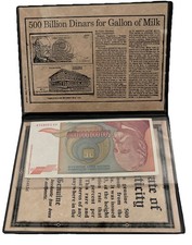 Yugoslavia 1993 500 Billion Dinaras Banknote  Hyperinflation Currency