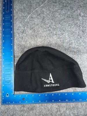 Armstrong Beanie Toque Adult One size Black Knit 100% Polyester Fleece Ski