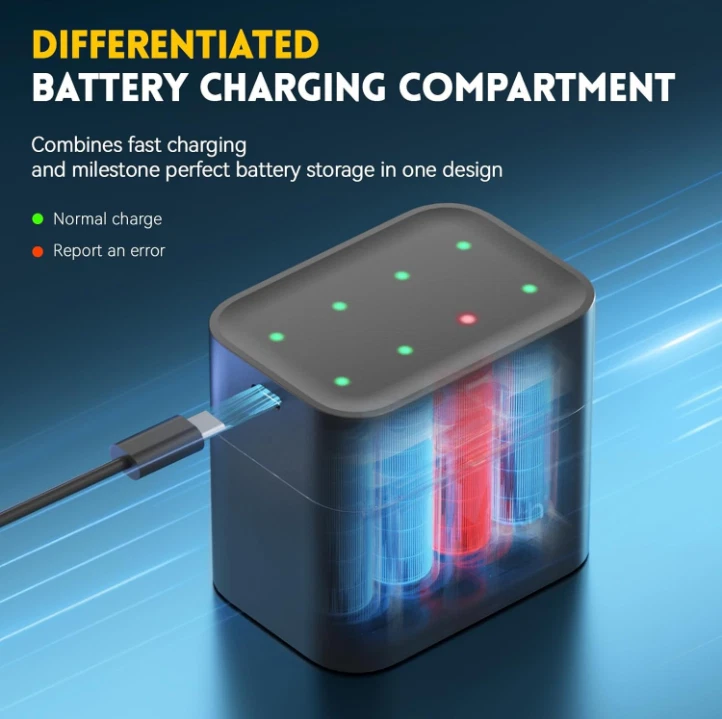 Pilas recargables AA 8/16/24/32 PIEZAS 1,5 V litio 4255 mWh con caja de cargador Foto 4 de 4