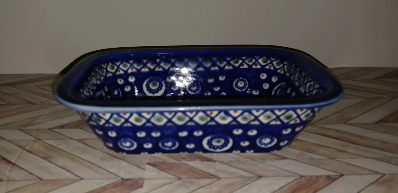 Boleslawiec Polish Pottery Baking Serving Dish Casserole Pie Dip 7" x 10"