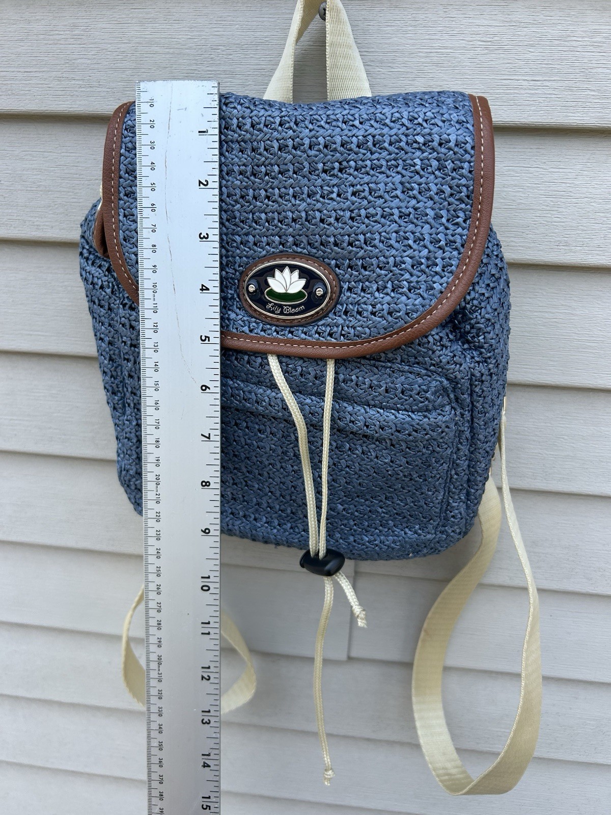 Lily Bloom Drawstring Backpack Blue - image 8