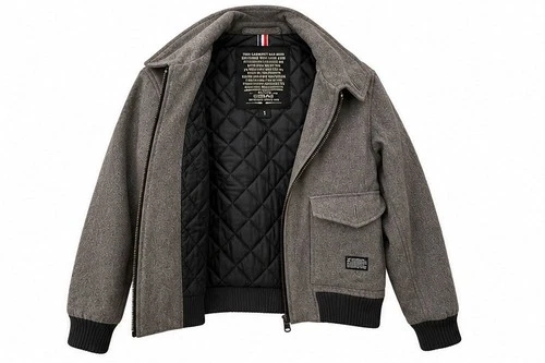 [AUTHENTIC] SHIRTER A2 Wool Bomber Jumper (HBT Grey) - Korean Streetwear - product listing photo