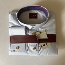 MEN Size 56L DAFFAH High Quality ALL SEASON Thobe CUFF SLEEVE SHIRT COLAR