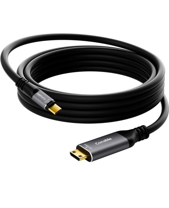 USB C To Mini Display Port Cable 20FT, High-speed Type C To Mini HDMI one-way