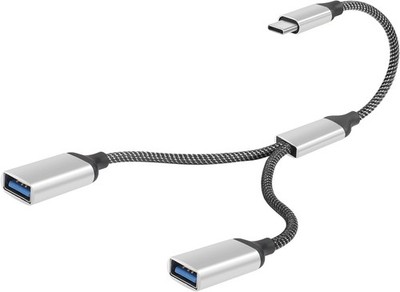 USB-C auf Dual USB-A Adapter Kabel 20CM OTG Splitter