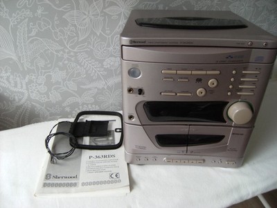 SHERWOOD P-363 RDS integ. Vollverstärker Tuner Doppelcassette CD-Wechsler defekt