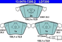 Bremsbelagsatz Scheibenbremse ATE 13.0470-7200.2 (1Satz-1Stk)