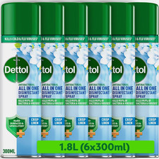 Dettol All In One Disinfectant Spray Linen 300ml (Pack of 6)