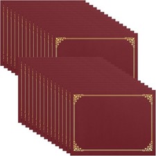 Certificate Holders Burgundy, 30 Packs , Diploma Covers Gold Foil Border, for Le