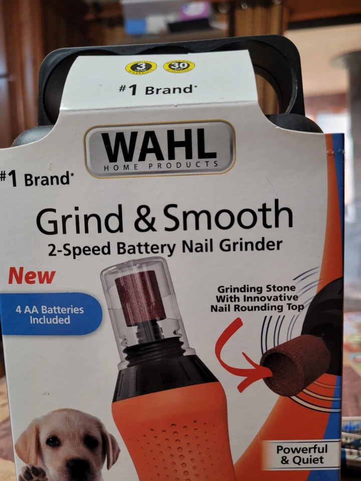 Molinillo de uñas para mascotas Wahl Grind & Smooth batería de 2 velocidades y accesorios perros y gatos Foto 2 de 4