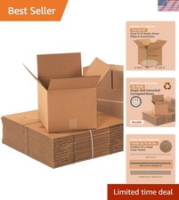 Durable 12x12x12 Heavy-Duty Boxes - 25-Pack for Reliable Packing Shipping
