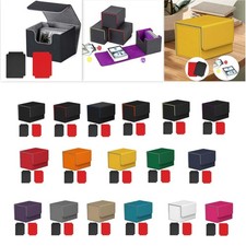 Game Card Box Card Deck Storage Box Dice with 2 Dividers Protective Can Hold
