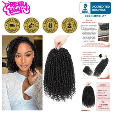 Handmade Pre-Looped Crochet Braids - 8 Pack, Lightweight  Natural Look