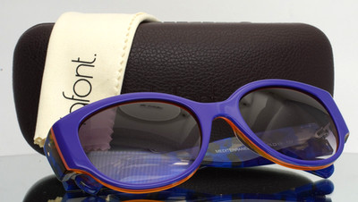 LAFONT Mediterranee 3192E Blue Womens Semi Cat Eye Sunglasses 53-19-137 B:44