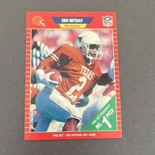 Pro Set 1989 #489 Eric Metcalf Rookie Prospect Browns Longhorns Football Card. rookie card picture