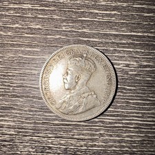1917 Silver Newfoundland 25 Cents Coin