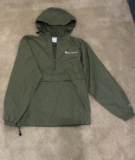 Champion Mens Green windbreaker Jacket Hooded...