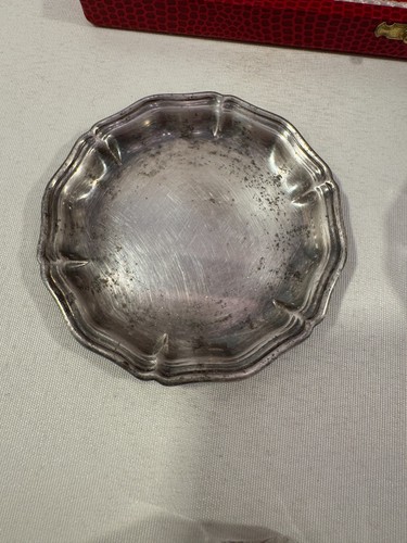 Saliere Salz und Pfeffer Glas Schälchen auf Teller im Etui - Bild 6 von 13