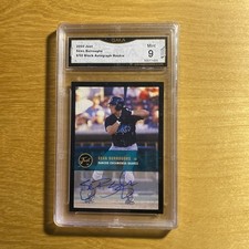 2000 Just Minors Sean Burroughs Black Border AUTO Cuca. Quakes 6/50 GMA 9 MINT