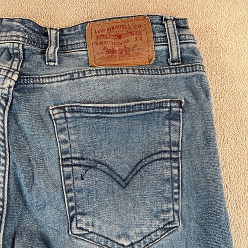 Vintage Levis Engineered Jeans Mens 33x32 Straight Leg Distressed Y2K Denim - Picture 4 of 12