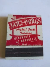 Vintage Matches From Janz- Drugs Wentworth At Marquette