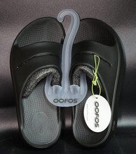OOFOS OOahh Recovery Slides, Black, Women's Size 7/ Men's Size 5