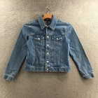 Hudson Denim Jacket Mens L/XL Blue Cotton Long Sleeve Collared Button Front NEW