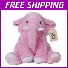 Pink Weighted Elephant Plush 5 lbs 16" Large