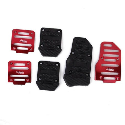 Red Car Foot Throttle Brake Clutch Pedals Pad Cover Car Interior Accessories - Picture 4 of 8