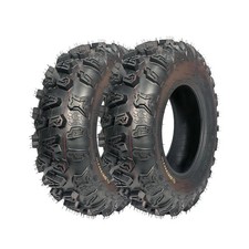 Set of 2 UTV ATV Tires 25X8-12 25X8x12 4-Ply Rated Construction, 17mm Deep Tr...