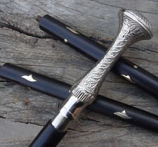 Designer Victorian Brass Handle Wooden Vintage Walking Cane Antique Style Stick