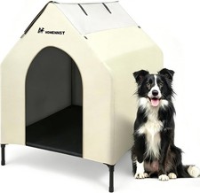 Outdoor Dog House 2-in-1 Dog House for Small/Medium Dogs Thicken Weatherproof